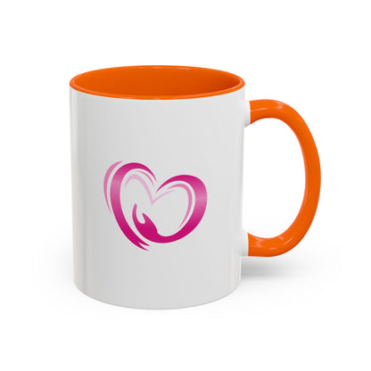 Pink Heart Mother & Baby Coffee Mug — Breastfeeding Support Accent Mug (11/15 oz)